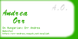 andrea orr business card